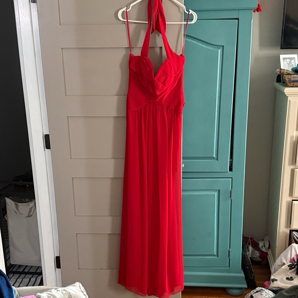 BCBGMaxAzria Red Halter Dress